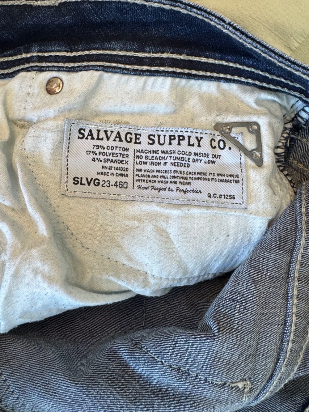 Buckle Salvage SLVG Mayhem Bootcut Jeans Mens 34x33 Distressed Medium Wash - Picture 5 of 5
